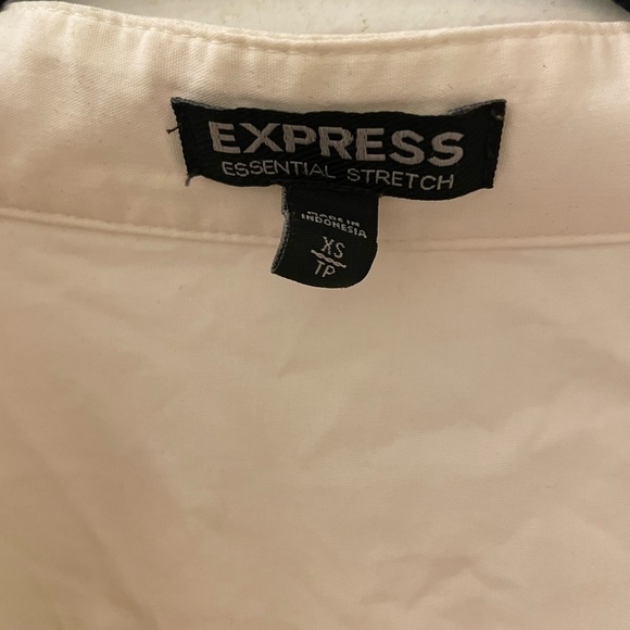 Express Cream button down long sleeve shirt size XS - Picture 4 of 8